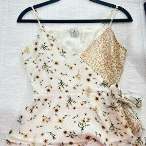 Floral Wrap Tank Top